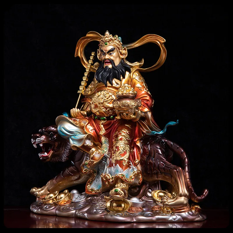 虎乗真鍮武神 趙公明